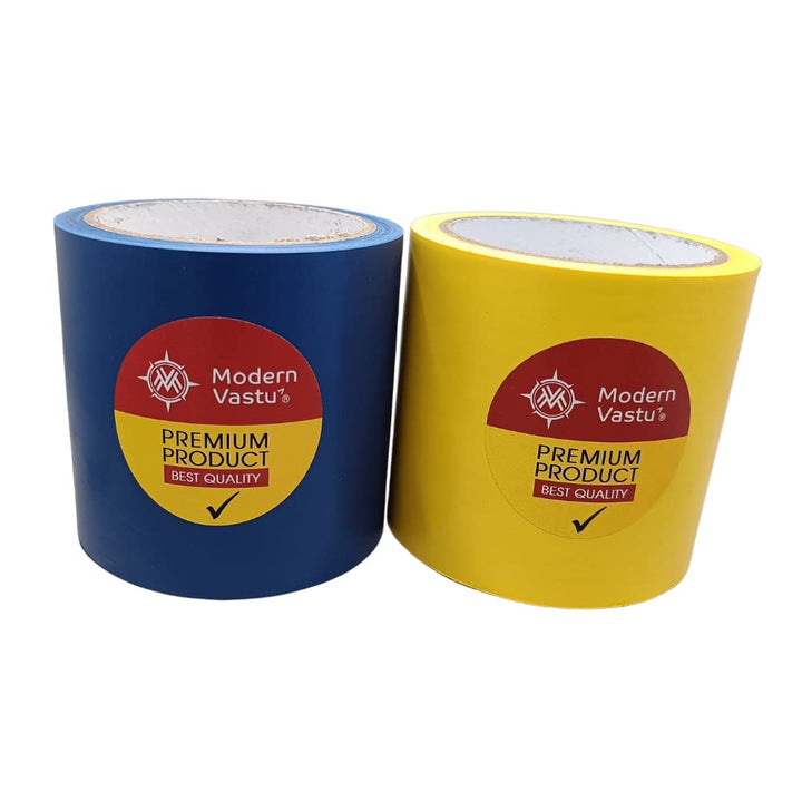 Remedies Vastu Color Tape Size 4" Inch/100mm, 20 Meter (Main Entrance & Toilet Correction) – Combo – Pack of 2 (Blue & Red)