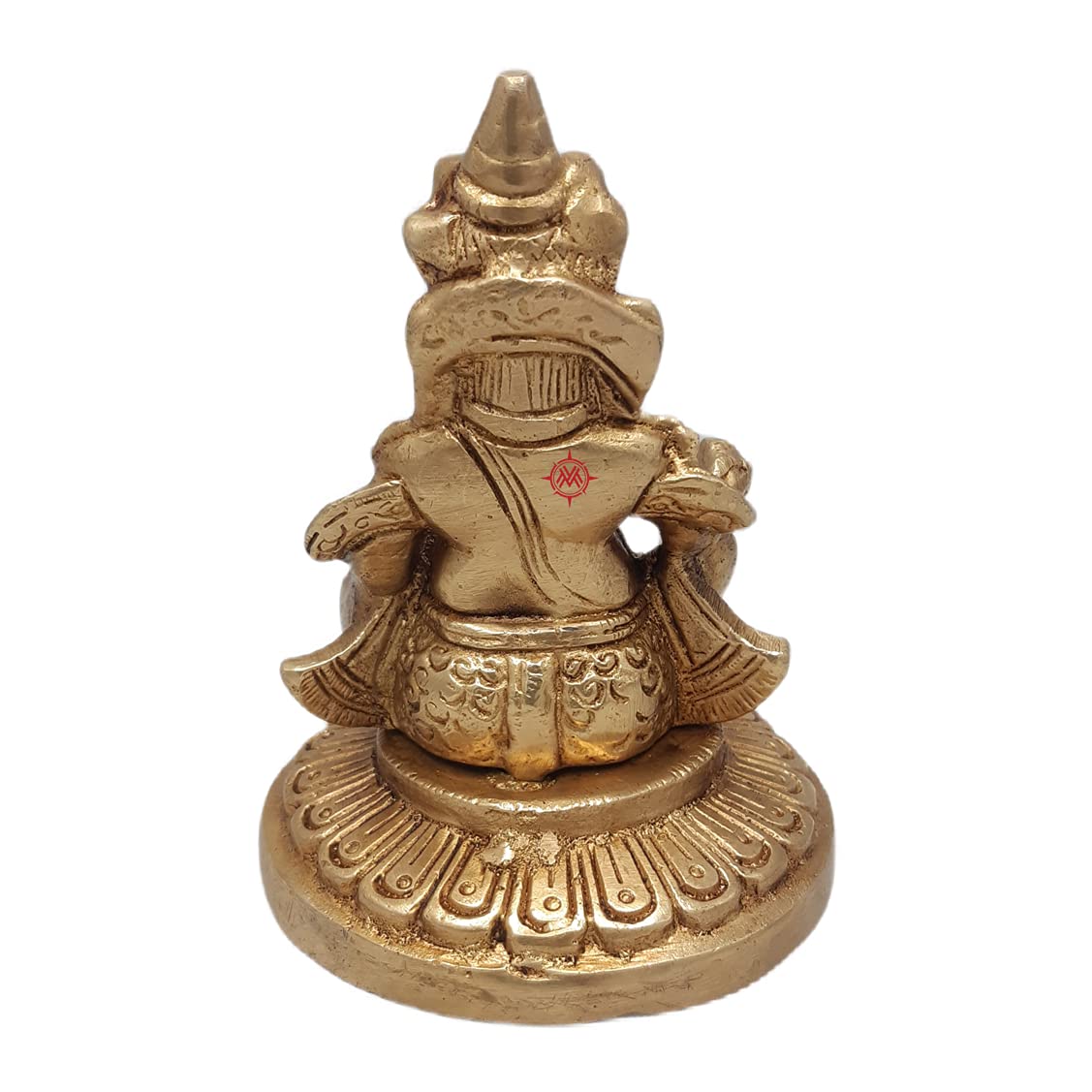 Brass Idol/Statue of Lord Kuber Murti - The God of Wealth for Blessing (L 9 cm/H 11.5 cm/Wt 850 gm)