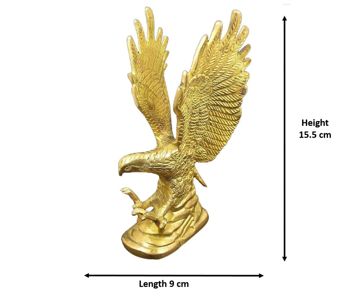 Vastu Remedy Brass Eagle Feng Shui Vastu Remedies for Protection from Negativity (Height 15.5 cm)