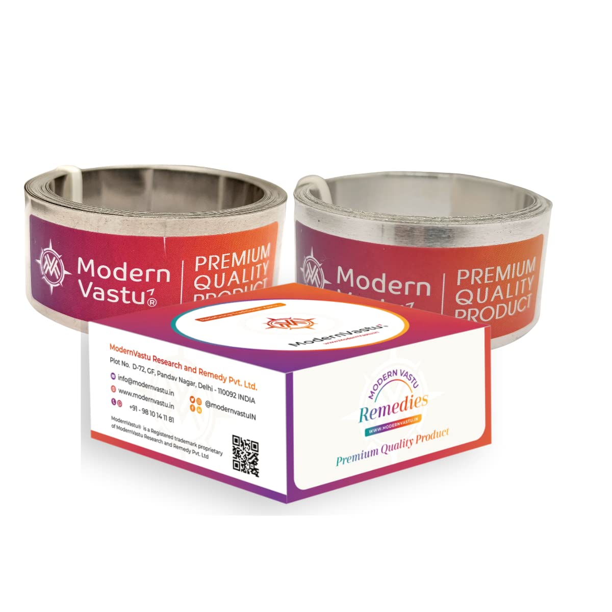MV VASTU Remedies Strips Stainless Steel (SS-304) & Aluminium | Size L-10.3 feet x W-1 inch/25mm x Gauge 0.2 mm- (Entrance Toilet Correction and Zone Balancing) – Combo Pack of 2