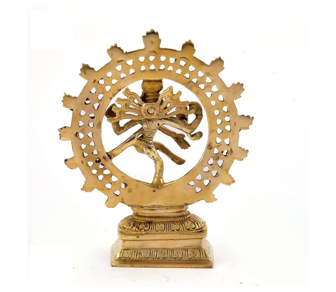 Brass Natraj Statue | Lord Shiva Dancing Natraj Nataraja Statue Handcrafted Brass Figurine