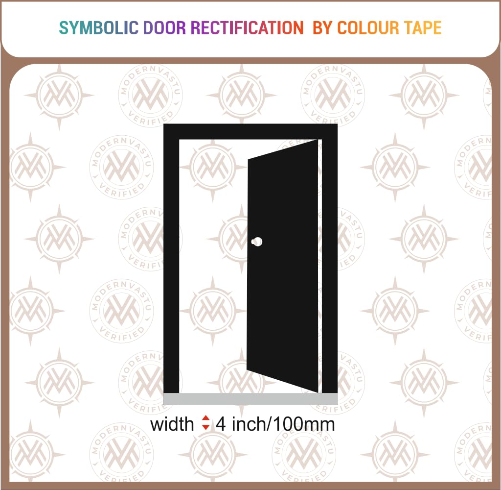 Modern Vastu White Colour Tape Remedies | Size 4"Inch/100mm, 20 Meter (Main Entrance & Toilet Correction) – Pack of 1 (White)
