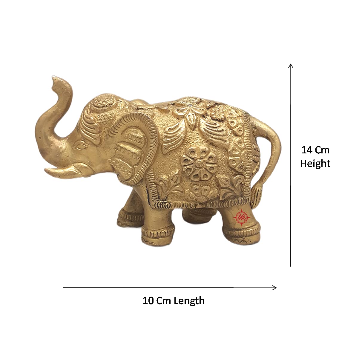 Maharaja Elephant Idol Design Brass Statue | Showpiece Sculpture | Lucky Figurine- Home Décor Gifts Item