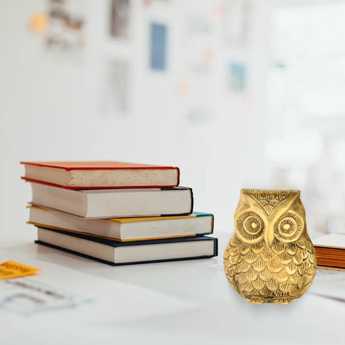 Owl Bird Brass Decorative Showpiece | Home Decor | Brass Owl | Owl Bird Showpiece for Home Decoration and Giftings