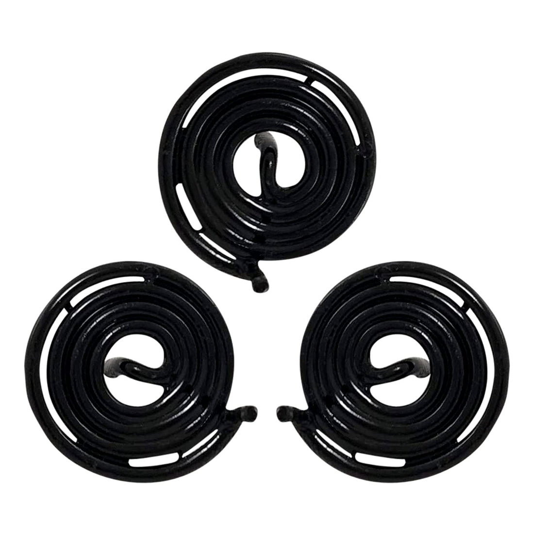 Remedies Black Wavy Round Clockwise Spring Used to Hinder/Balance Water Energy - 3 Springs