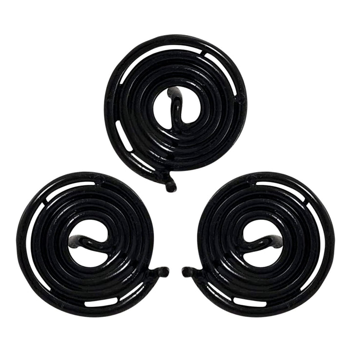 Remedies Black Wavy Round Clockwise Spring Used to Hinder/Balance Water Energy - 3 Springs