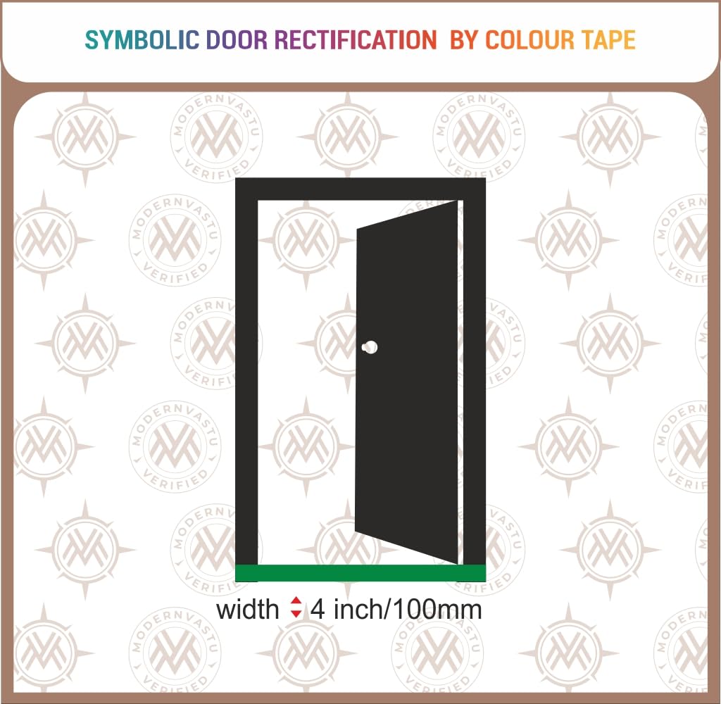 Modern Vastu White Colour Tape Remedies | Size 4"Inch/100mm, 20 Meter (Main Entrance & Toilet Correction) – Pack of 1 (White)