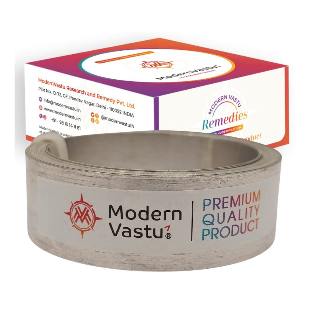 Aluminium Strips Remedies | Size L- 10.3 feet x W-0.75 inch/18mm x Gauge 0.2 mm- (Entrance Toilet Correction and Zone Balancing) - Pack of 1