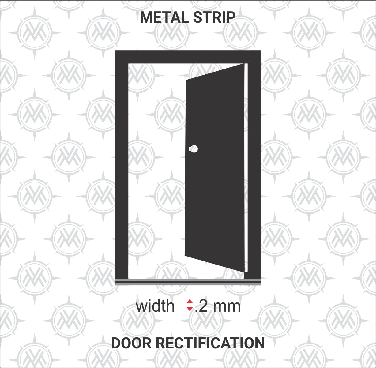 Satinless Steel (SS-304) Strips Remedies | Size L- 10.3 feet x W-0.75 inch/18mm x Gauge 0.2 mm- (Entrance Toilet Correction and Zone Balancing) - Pack of 1