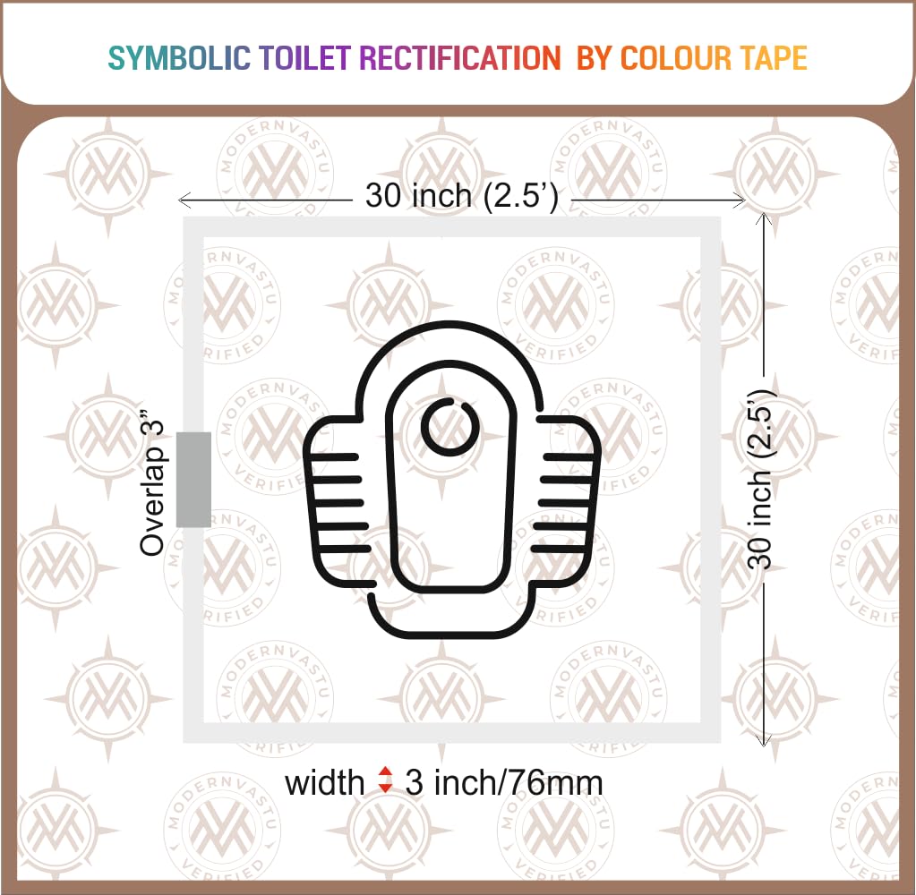 Modern Vastu Black Colour Tape Remedies | Size 3"Inch/76mm, 20 Meter (Main Entrance & Toilet Correction) – Pack of 1 (Black)