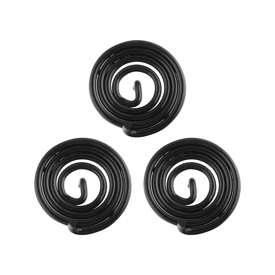 Remedies Round Clockwise Spring Used to Hinder/Balance Space Energy Field - Set of 1 (Black)