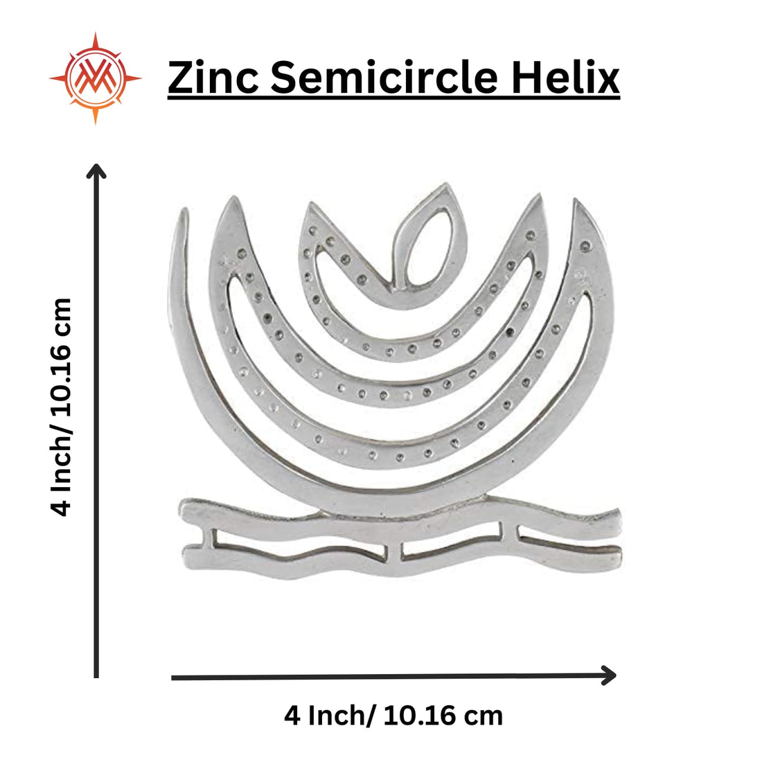 MV VASTU Remedies | Aluminium Helix Size - Length 4inch, Width 4inch | for Energy Boosting, Zone Correction and Zonal Placement