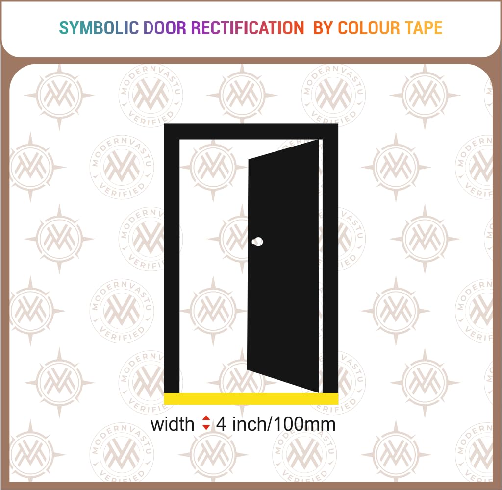 Modern Vastu White Colour Tape Remedies | Size 4"Inch/100mm, 20 Meter (Main Entrance & Toilet Correction) – Pack of 1 (White)
