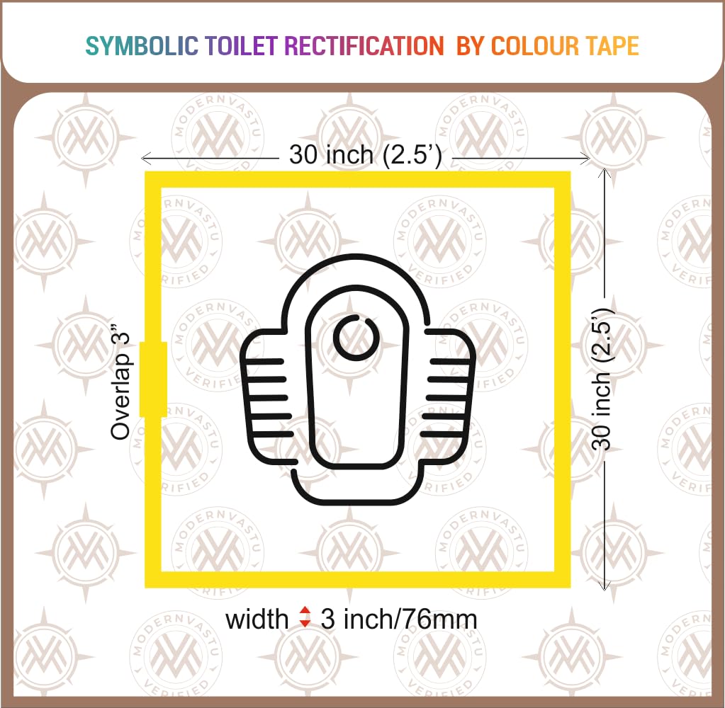 Modern Vastu Black Colour Tape Remedies | Size 3"Inch/76mm, 20 Meter (Main Entrance & Toilet Correction) – Pack of 1 (Black)