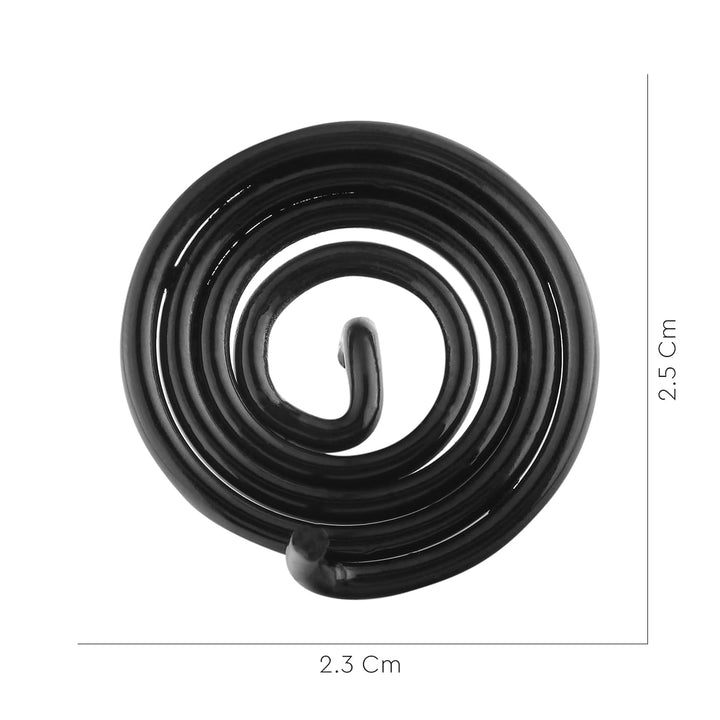 Remedies Round Clockwise Spring Used to Hinder/Balance Space Energy Field - Set of 1 (Black)