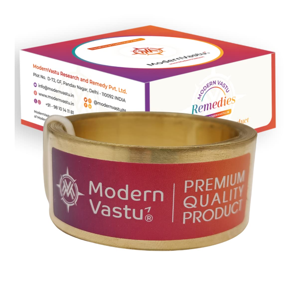 Remedies Metal Vastu Strips Aluminium- Size L 10.3 feet x W1 inch/25mm x Gauge 0.2 mm- (Entrance Toilet Correction and Zone Balancing) - Pack of 1