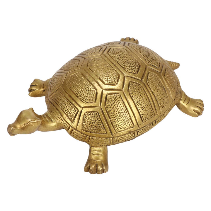 Brass Turtle for Vaastu and Table; Handcrafted with Antique Look Tortoise