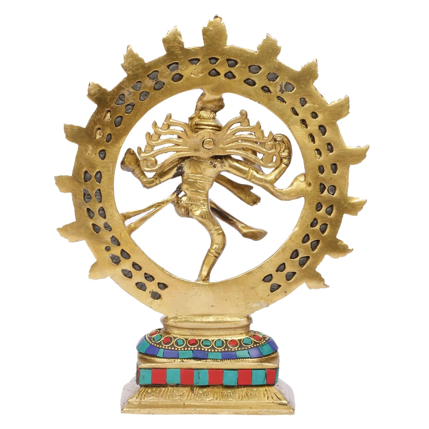 Brass Natraj Statue | Brass Dancing Natraja Murti, Standard, Multicolour