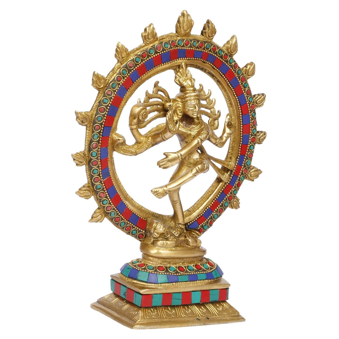Brass Natraj Statue | Brass Dancing Natraja Murti, Standard, Multicolour