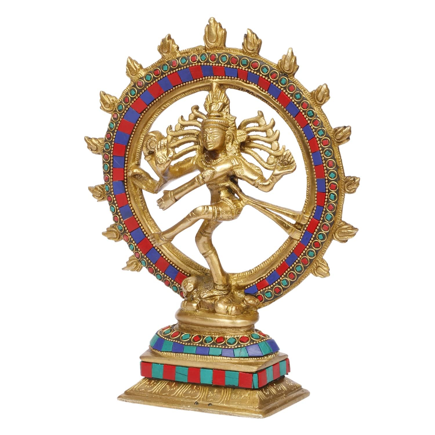 Brass Natraj Statue | Brass Dancing Natraja Murti, Standard, Multicolour