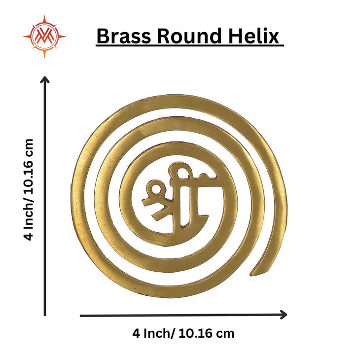 MV VASTU Remedies | Copper Helix Size - Length 4inch, Width 4inch | for Energy Boosting, Zone Correction and Zonal Placement