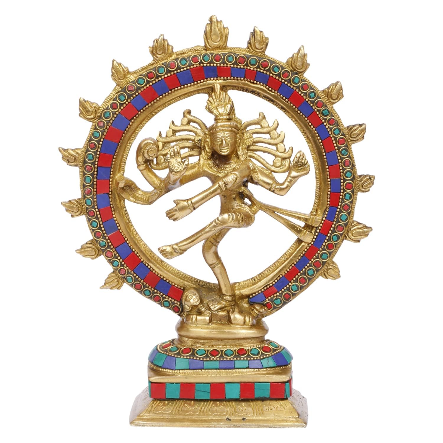 Brass Natraj Statue | Brass Dancing Natraja Murti, Standard, Multicolour