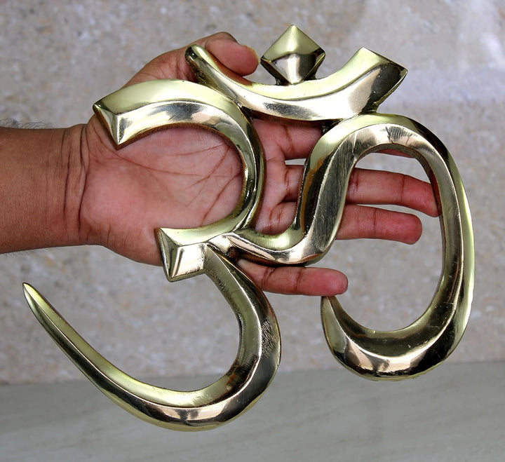 ModernVastu Metal Brass Wall Hanging OM | Religious Sculpture | Goodluck, Auspicious, Religious Symbols Best for Home and Office Decoration