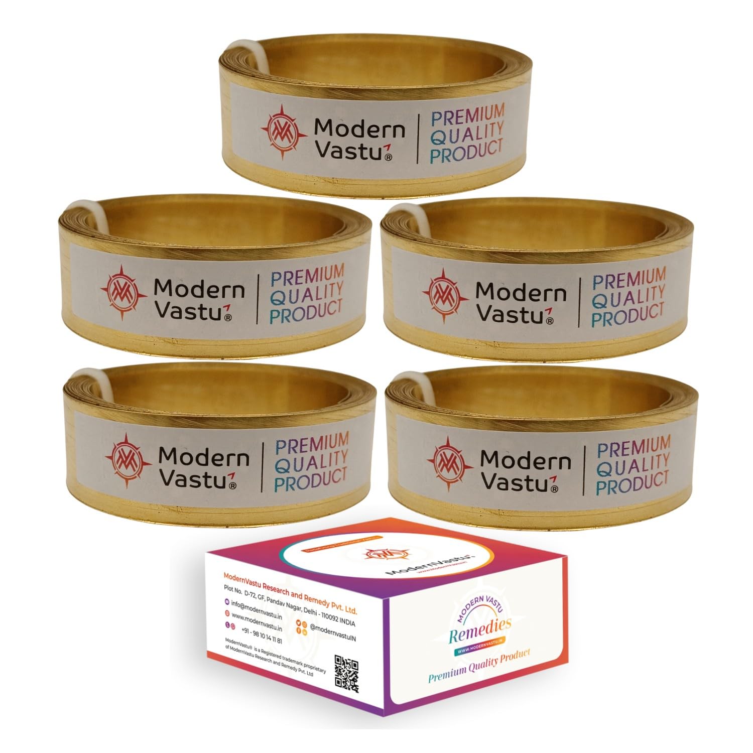 MV VASTU Remedies Strips Stainless Steel (SS-304) Combo Pack of 5| Size L-10.3 feet x W-0.75 inch/18mm x Gauge 0.2 mm- (Entrance Toilet Correction and Zone Balancing) - Pack of 5